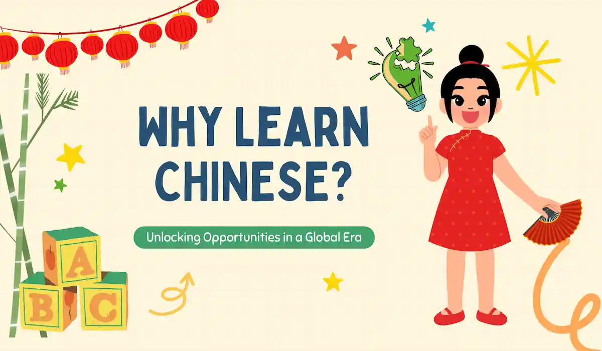 learn chinese cover photo a brainstorm girl with bamboo and chinese culture asking why i should learn chinese